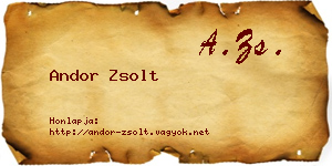 Andor Zsolt névjegykártya