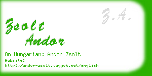 zsolt andor business card